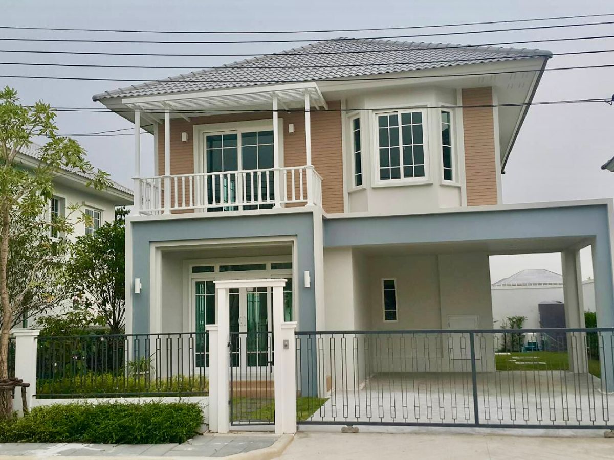 For SaleHouseNawamin, Ramindra : 🏡✨ For Rent: Brand-New 2-Storey House | American Cottage Style Bright & stylish family home in Chuan Chuen City Northville – Watcharapol, fully equipped and ready to move in!