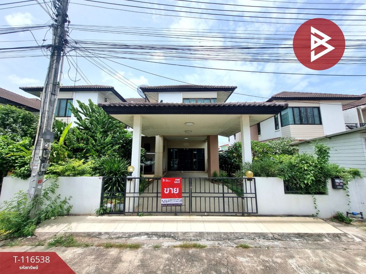 For SaleHousePattaya, Bangsaen, Chonburi : 2 storey twin house for sale, Thong Siri Sriracha Village, Chon Buri