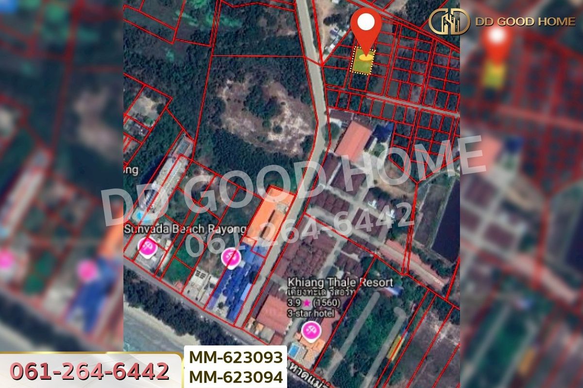 ขายที่ดินระยอง : MM-623093 ที่ดินเพ 193.1 ตร.ว. ระยอง ใกล้หาดแม่รำพึง