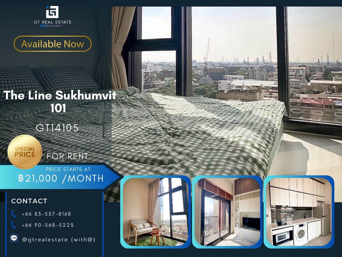 For RentCondoOnnut, Udomsuk : The Line Sukhumvit 101 condo is convenient to travel near the BTS Skytrain. There is a beautiful room shuttle, complete furniture ready !!