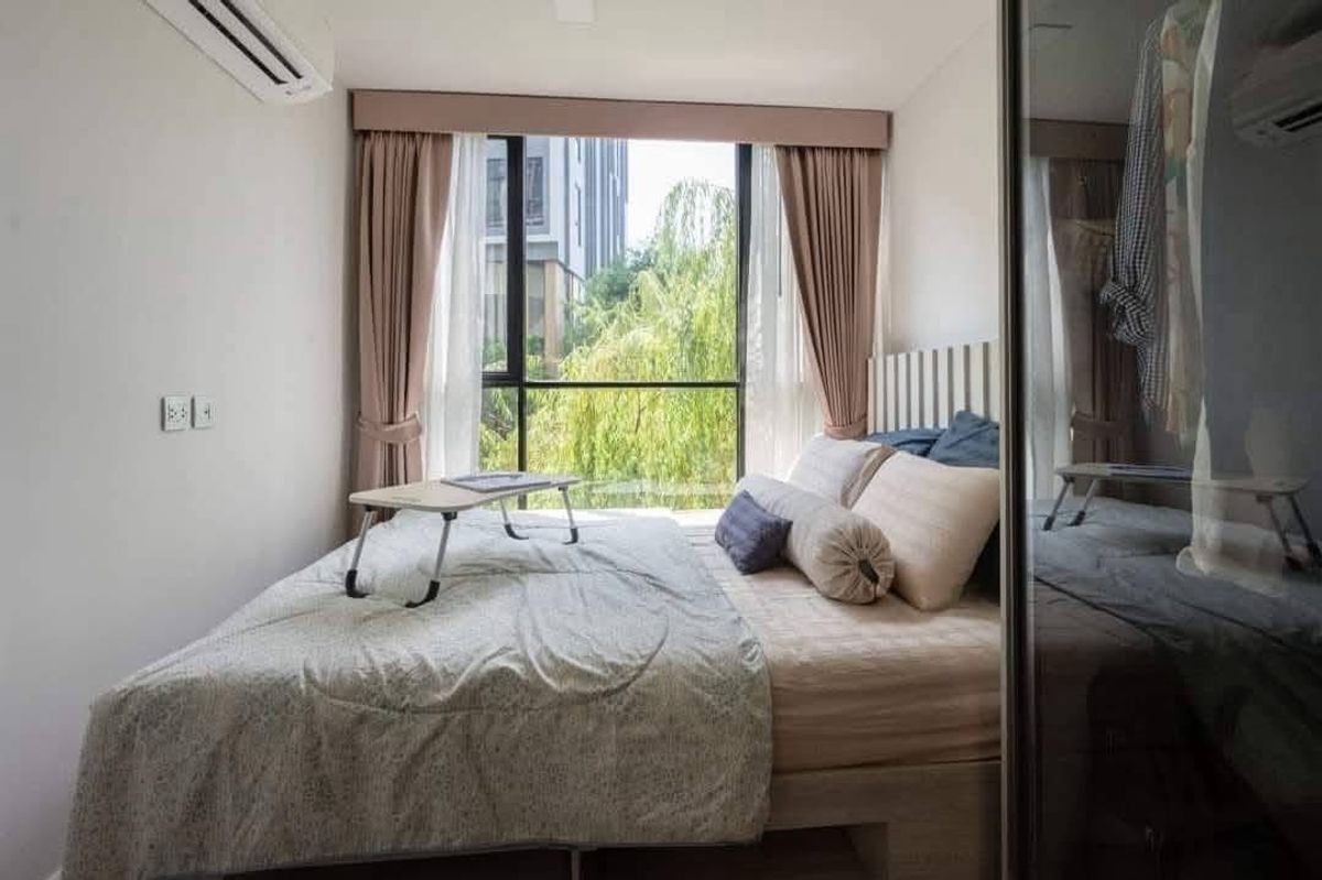 For RentCondoBangna, Bearing, Lasalle : Condo for rent atmoz Tropicana Bangna Room size: 27 sq.m. Floor: 3 Building: C Price: 11,500 baht. Beautiful room ready.