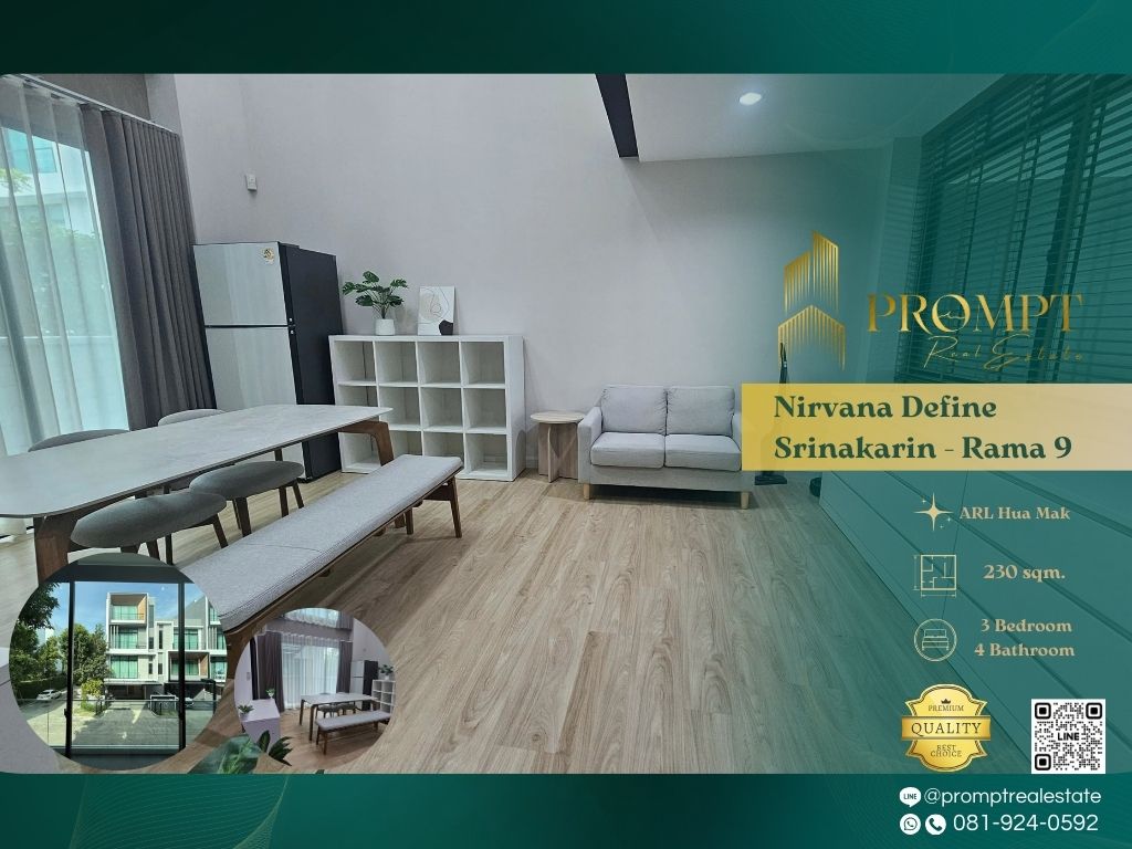 For RentHousePattanakan, Srinakarin : MN04861 - Nirvana Define Srinakarin - Rama 9 :  เนอวานา ดีฟายน์ ศรีนครินทร์ - พระราม 9