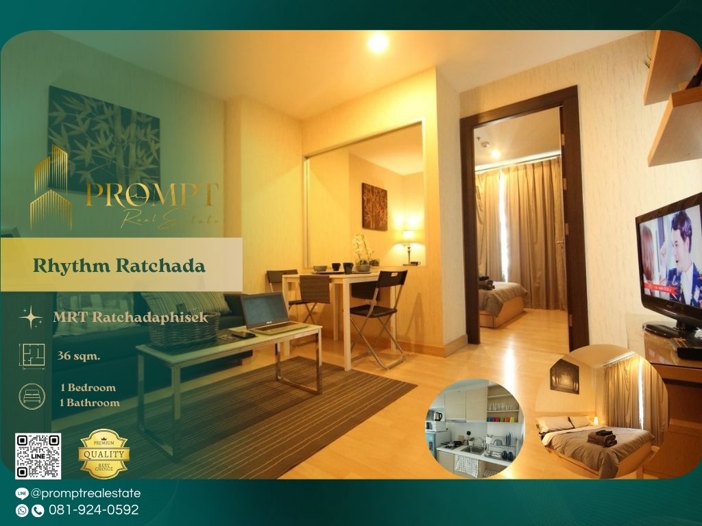 For RentCondoRatchadapisek, Huaikwang, Suttisan : QR04070 - Rhythm Ratchada    :  ริทึ่ม รัชดา - MRT Ratchadaphisek/ MRT HuaiKhwang/ Central Rama 9/ Central Lardprao/ Union Mall