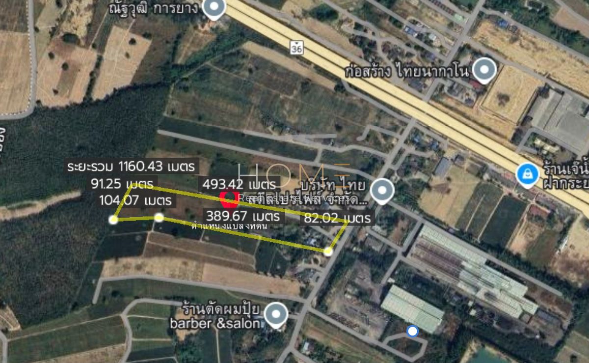 ขายที่ดินระยอง : ✨ ที่ดินผังม่วงลาย ทำเลอุตสาหกรรม นิคมพัฒนา ใกล้ถนน 36 เพียง 250 ม. ✨  (FOR SALE) NUT2187