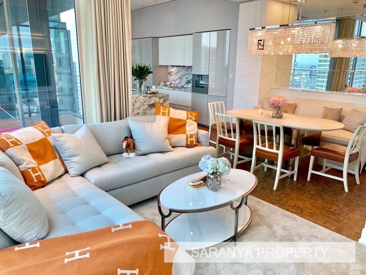 For SaleCondoSathorn, Narathiwat : The Ritz Carton Residence Mahanakorn Narathiwas Ratchanakarin Road, A Few Step to BTS Chong Nonsi Condo Size 197 SQM. High Floor 3 Bedrooms /4 Bathrooms 1 Working Room Selling Price: BHT. 99 Million Negotiable