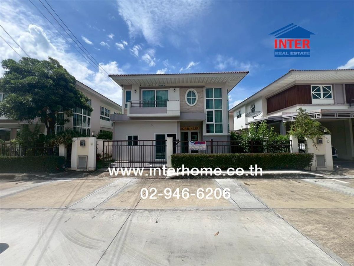 For SaleHousePathum Thani,Rangsit, Thammasat : 2 storey detached house, 50.4 sq.w., Supalai Garden Ville Village Bangkok-Pathum Thani Near Big C Pop Thani Soi Wat Nong Prong Bangkok-Pathum Thani Road Road 345 Mueang Pathum Thani, Pathum Thani
