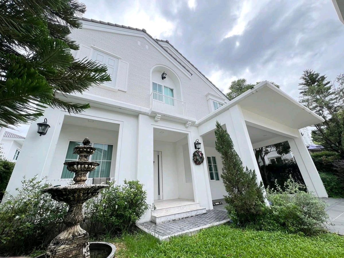 For SaleHouseBangna, Bearing, Lasalle : Decorated single house for sale, ready to live in the whole back 
 Chaiyapruek Village, Bang Na Km 15