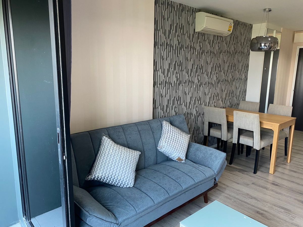 For RentCondoBangna, Bearing, Lasalle : Beautiful room, corner room, beautiful garden, 2 bedrooms, 1 room, Knightbridge Bearing Sukhumvit 107