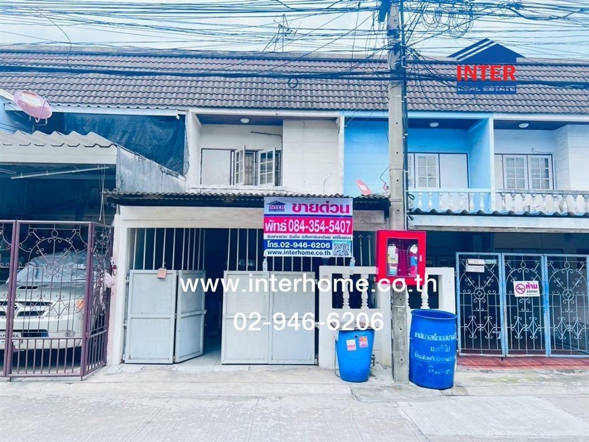 For SaleTownhomeSamut Prakan,Samrong : Townhouse 2 floors 25.4 sq.w., Rom Pho Village 2, Soi Rom Pho 2, Thepharak Road, Mueang Samut Prakan
