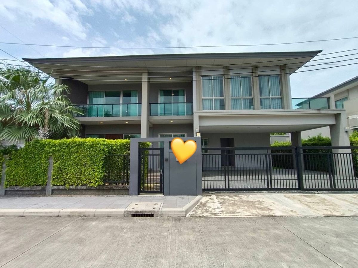 For RentHouseLadkrabang, Suwannaphum Airport : Rent a detached house, The Palm Bangna - Ring Road, near Mega Bangna, land 82 sq.w. | 315 sq.m. of living space | After the furniture corner | Accepting foreigners 💥 Rent 130,000 baht/month