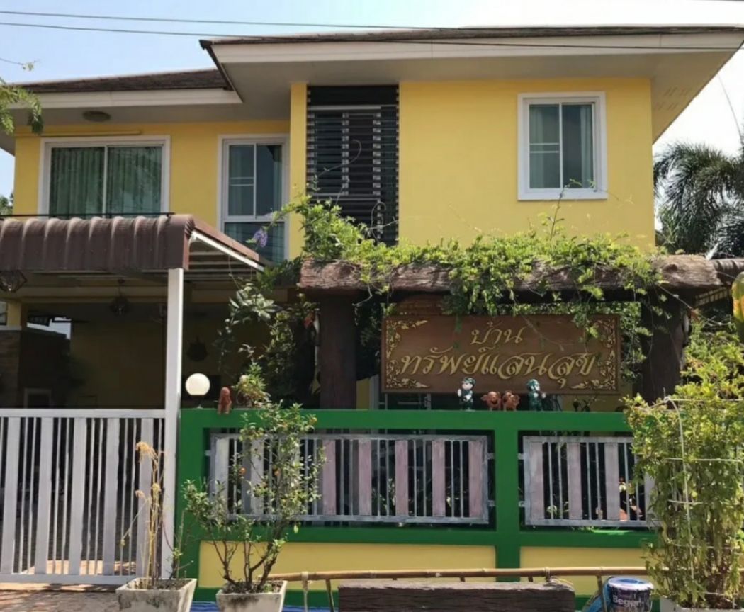 For SaleHouseRatchaburi : Single house for sale, Wisawa Place, 200 sq m, 90 sq wa, parking for 4 cars