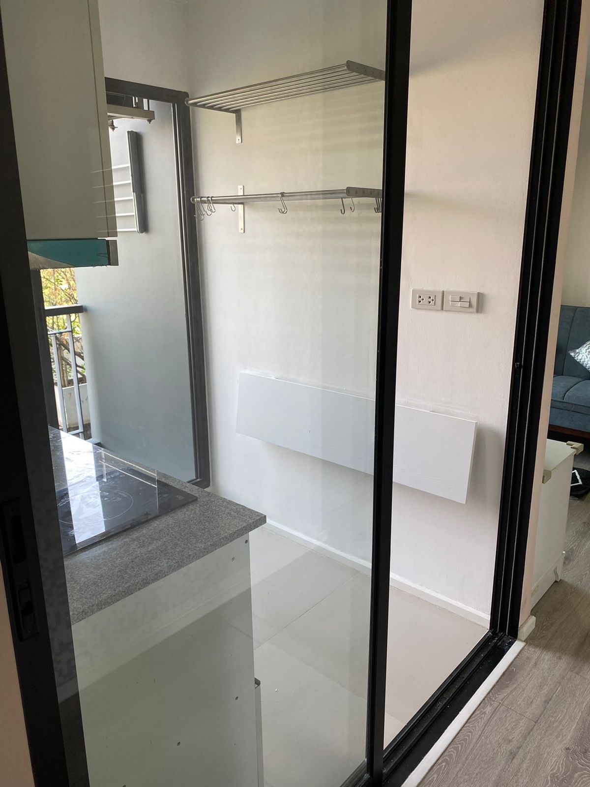 For RentCondoBangna, Bearing, Lasalle : Beautiful room, corner room, beautiful garden, 2 bedrooms, 1 room, Knightbridge Bearing Sukhumvit 107