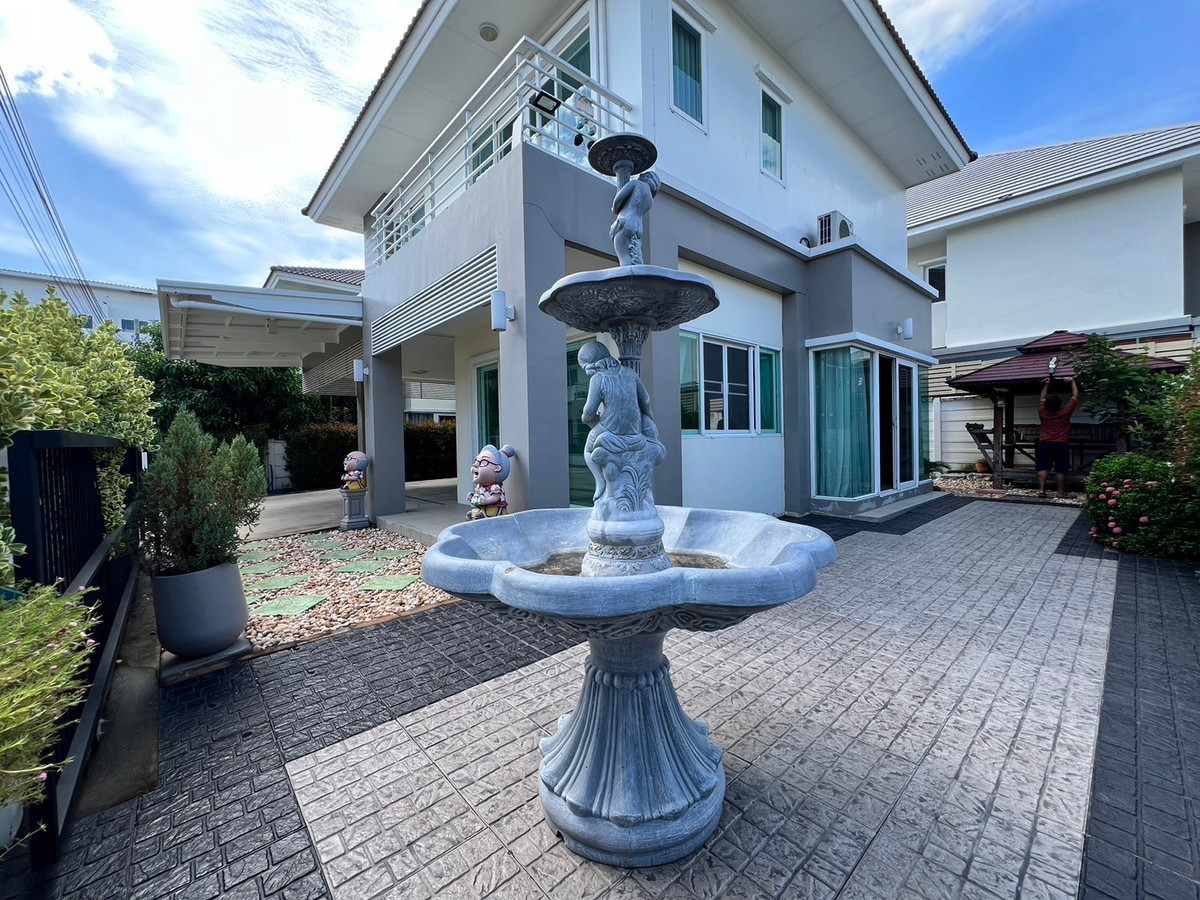 ให้เช่าบ้านนนทบุรี บางใหญ่ บางบัวทอง : บ้านเดี่ยว แต่งอย่างดี เฟอร์นิเจอร์ครบ 3ห้องนอน ถนนบ้านกล้วย 