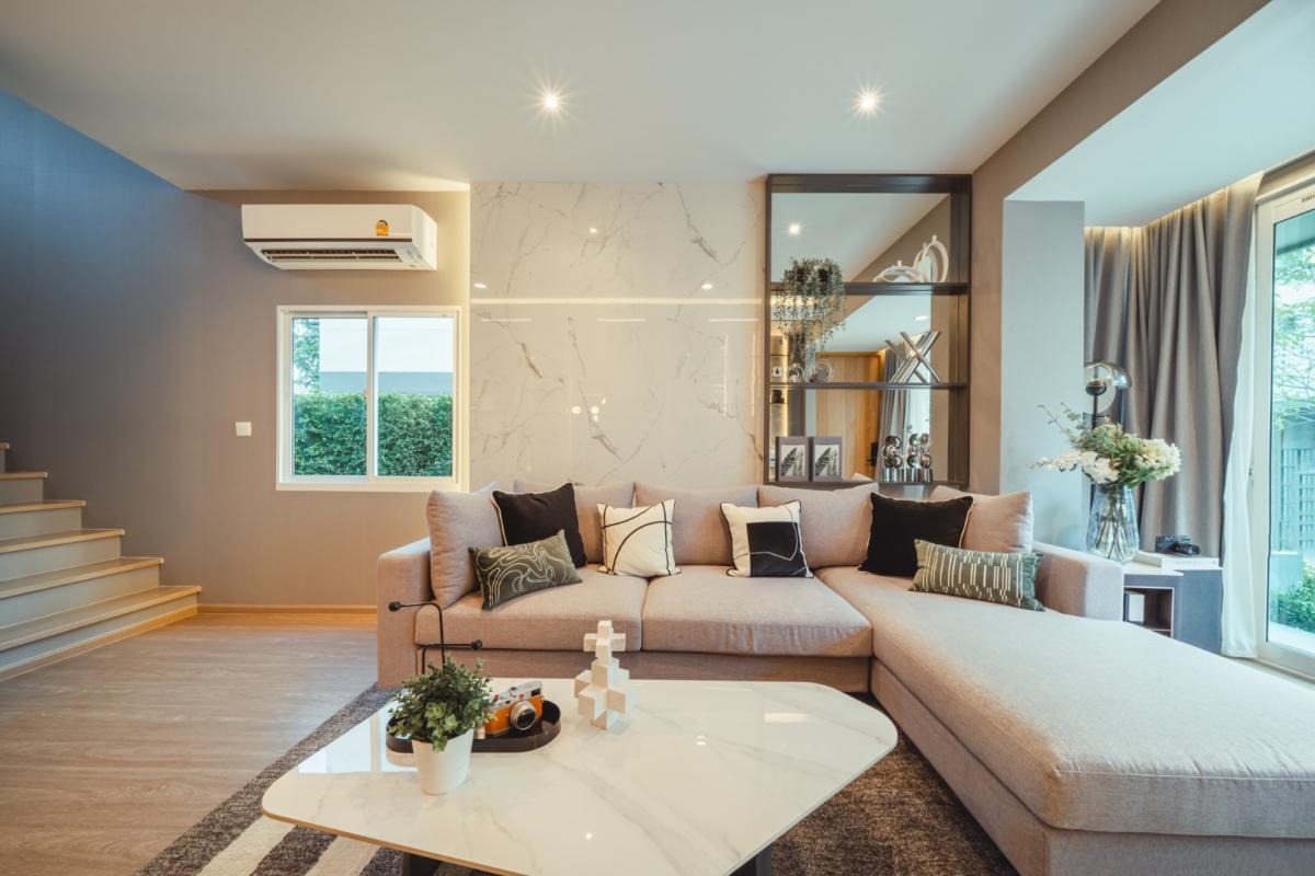 For SaleHousePattanakan, Srinakarin :  🔥Luxury single house for sale🔥 Nirvana Absolute Krungthep Kreetha, new 3-storey house, ready to move in, good location near Suvarnabhumi Airport