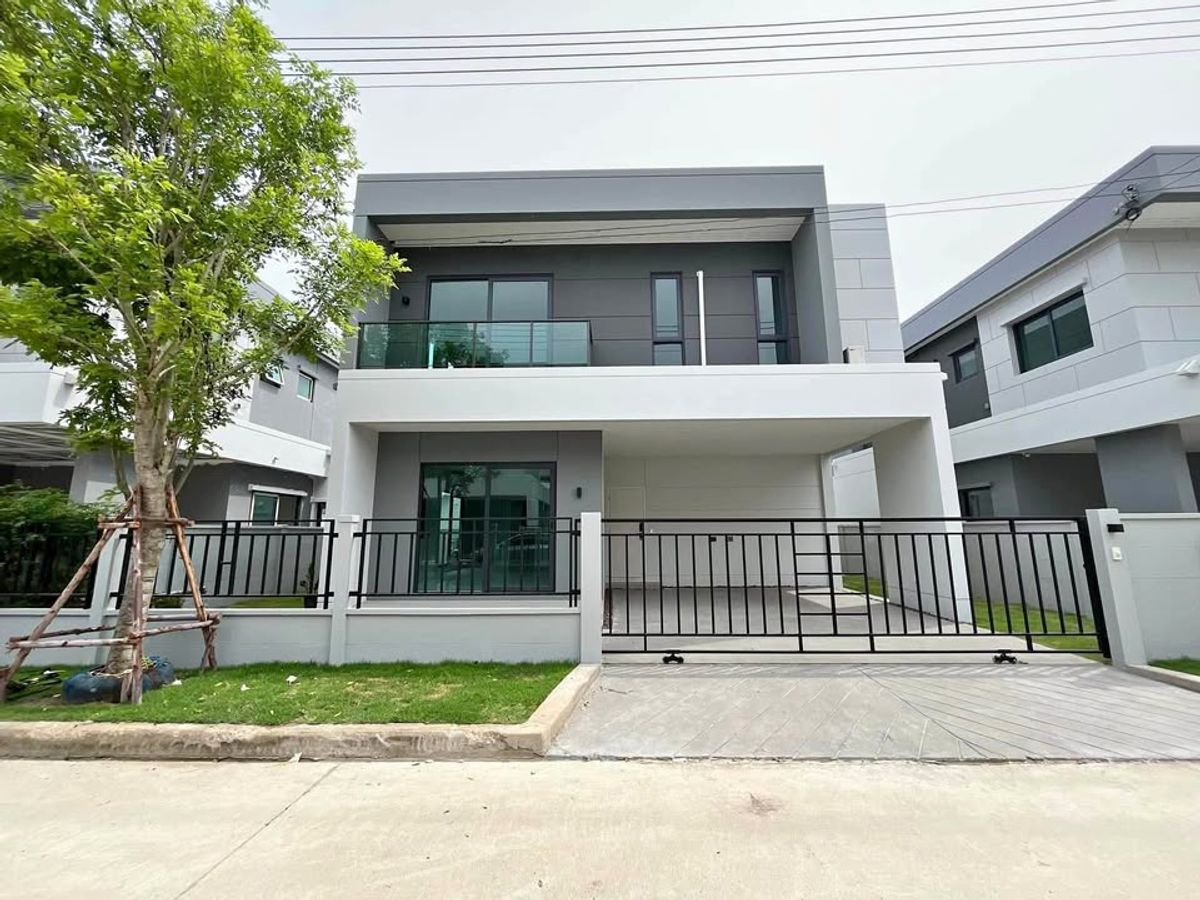 For RentHousePathum Thani,Rangsit, Thammasat : 2 storey detached house, beautifully decorated for rent in Rangsit-Pathum Thani area, near Robinson Lifestyle Srisaman, only 3.2 km.