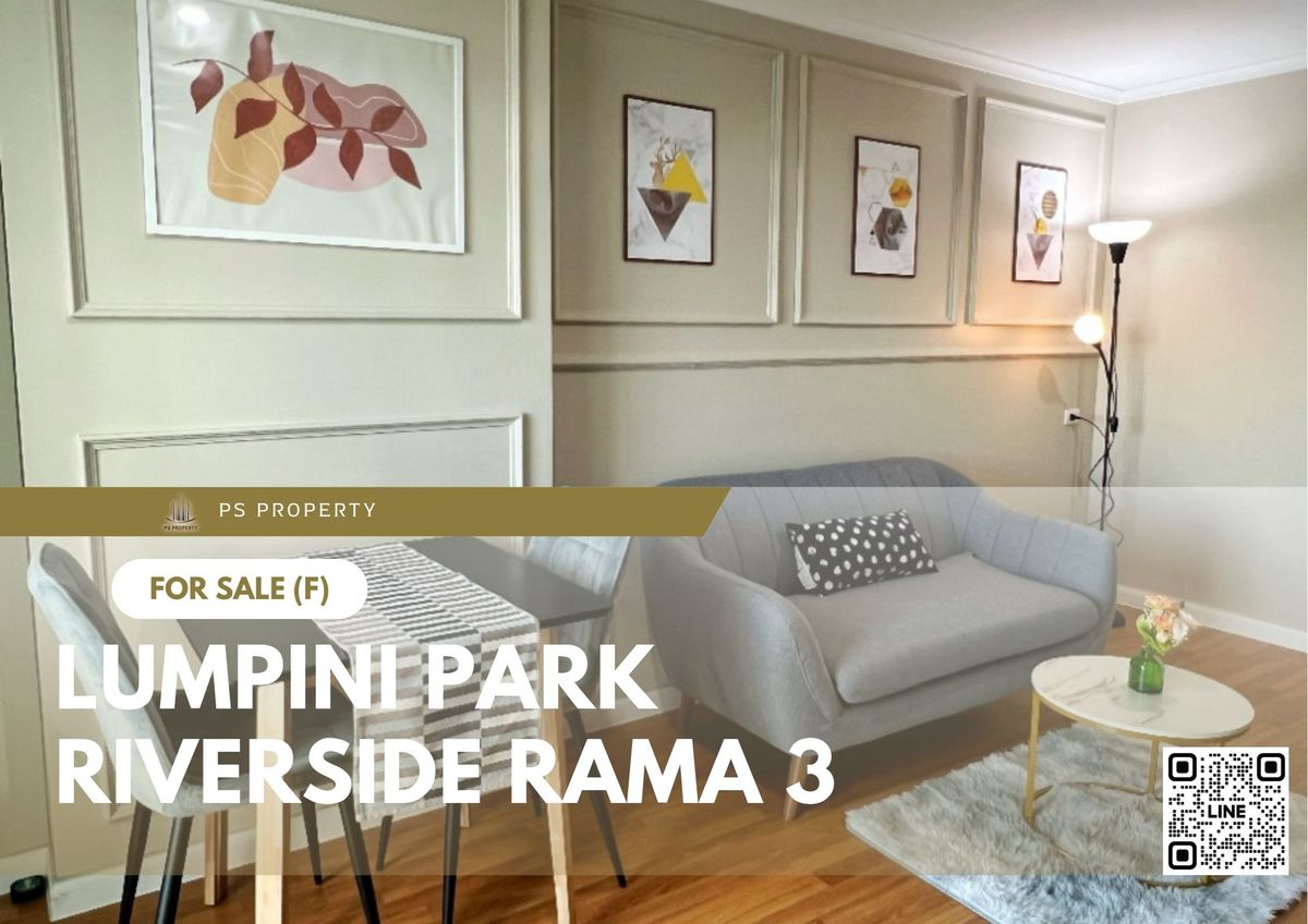 For SaleCondoRama3 (Riverside),Satupadit : Urgent sale ✨ Lumpini Park Riverside Rama 3 ✨ Convenient transportation, near BTS Chong Nonsi, complete with furniture and electrical appliances