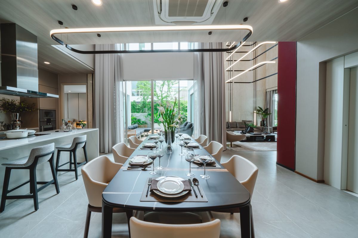 For SaleHousePattanakan, Srinakarin : 🔥Luxury single-family home project🔥Nirvana Collection, Krungthep Kreetha, 3 floors, high privacy, ready to move in, supporting a high-end lifestyle