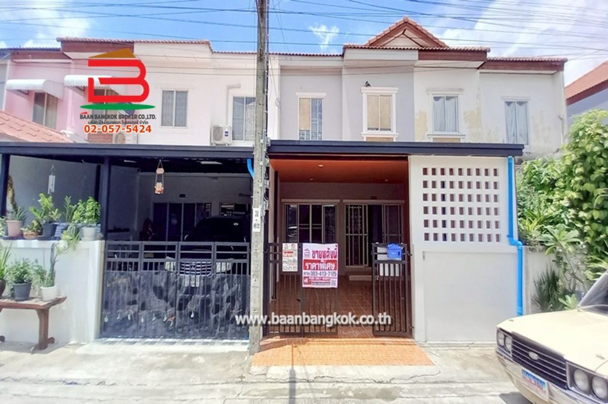 For SaleTownhomeMin Buri, Romklao : Townhouse, area 24.8 sq.w., Kittichai Village 11, Mitmaitri Road, Nong Chok District, Bangkok