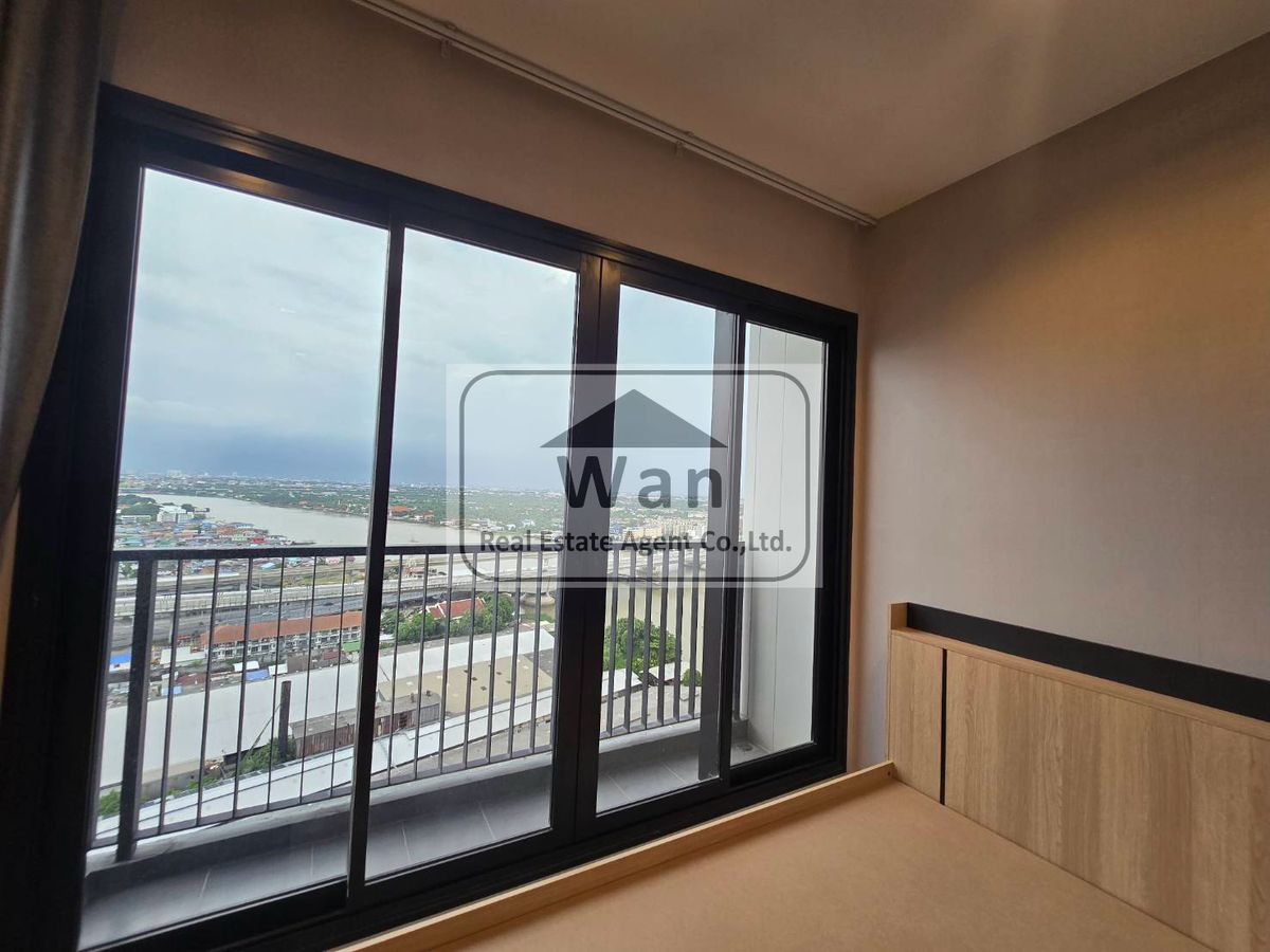 For RentCondoRattanathibet, Sanambinna : Condo for rent Politan Rive by the Chao Phraya River, near the sky train, size 31 sq.m., 24th floor, river view
