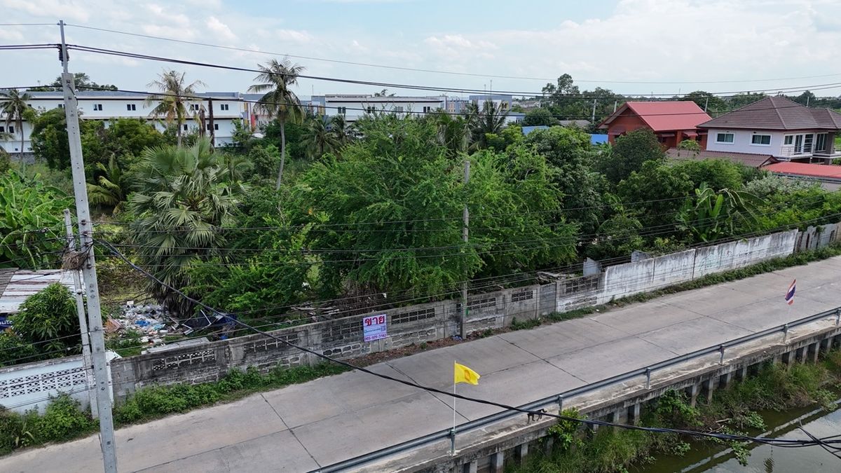 ขายที่ดินนนทบุรี บางใหญ่ บางบัวทอง : ขายที่ดิน 3 ไร่ 1 งาน ติดถนนเลียบคลองบางไผ่ ใกล้วัดลาดปลาดุก