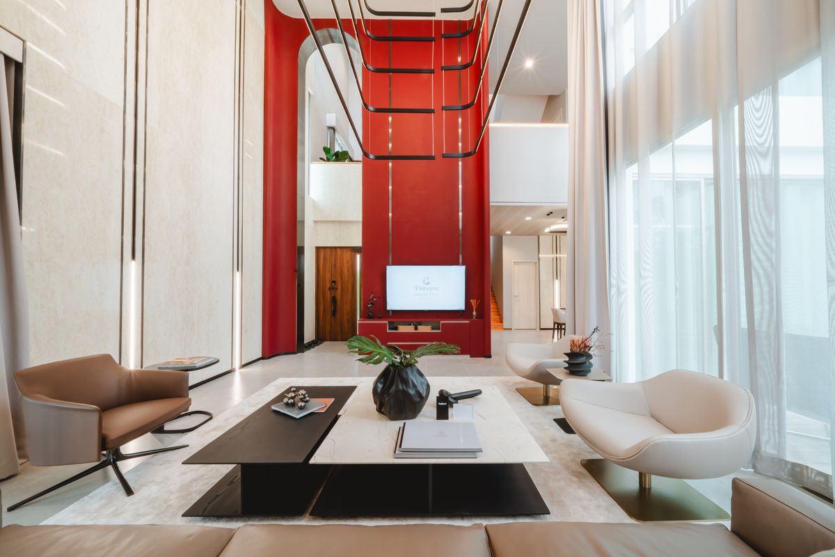 For SaleHousePattanakan, Srinakarin : 🔥Luxury single-family home project🔥Nirvana Collection, Krungthep Kreetha, 3 floors, high privacy, ready to move in, supporting a high-end lifestyle