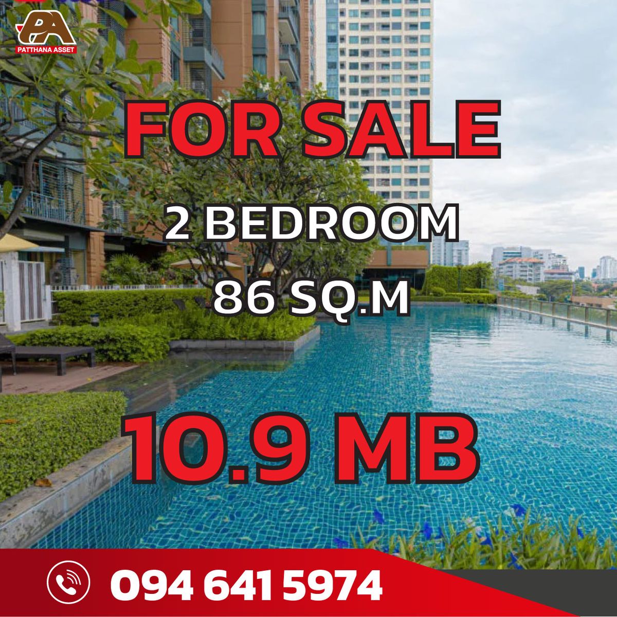 ขายคอนโดพระราม 9 เพชรบุรีตัดใหม่ RCA : FOR SALE   2 BEDROOM 2 BATHROOM 86 SQ.M   BEST PRICE   NICE POSITION