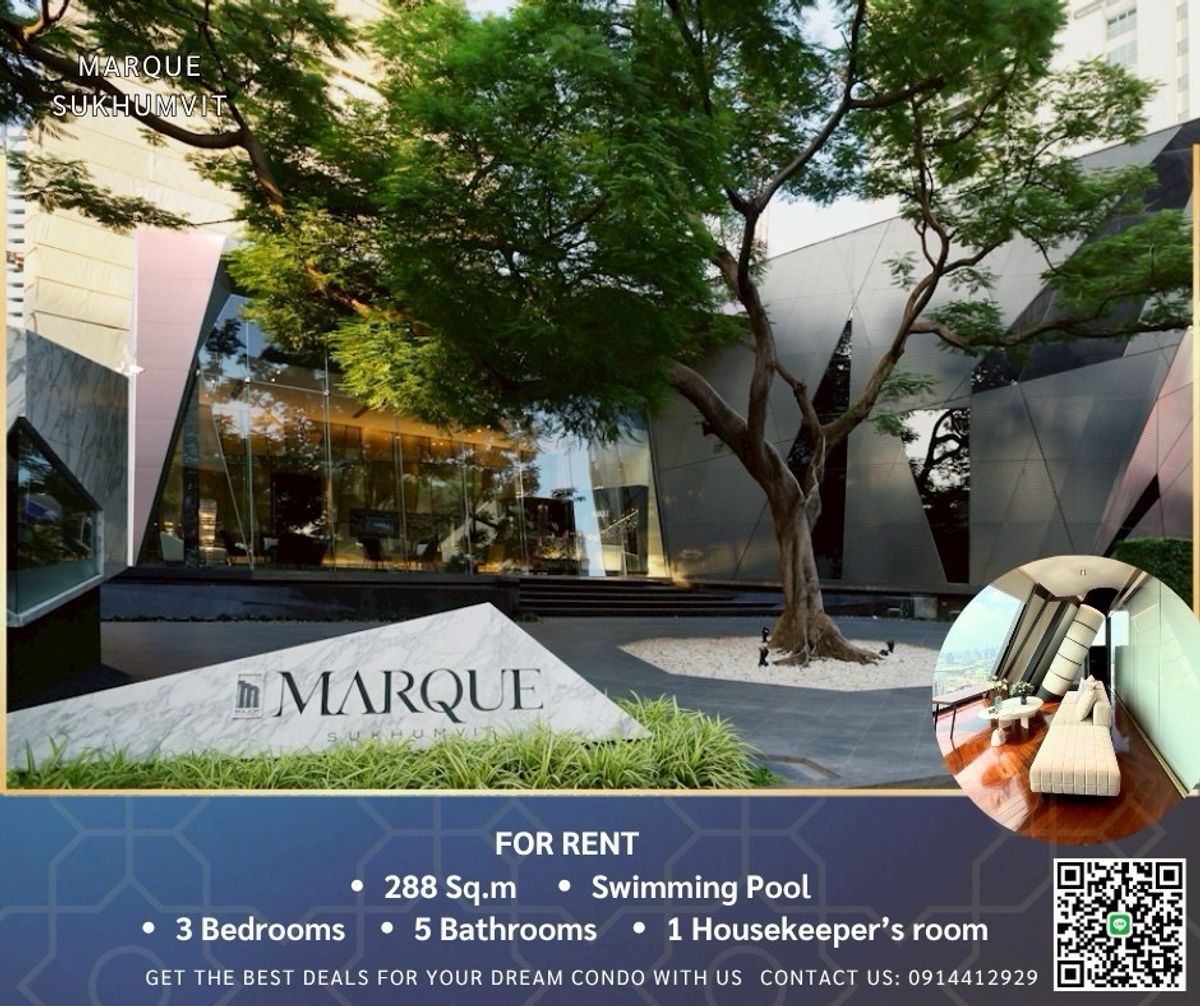 For RentCondoSukhumvit, Asoke, Thonglor : Marque Sukumvit Penhouse