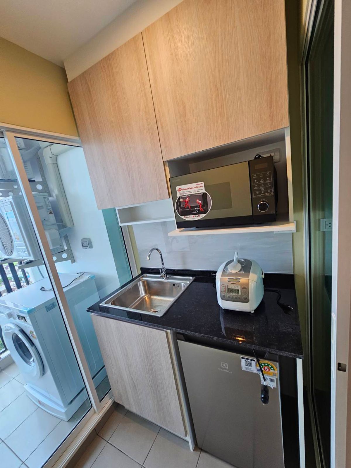 For RentCondoBangna, Bearing, Lasalle : Beautiful room, just finished, 1 bedroom rental, 1 bathroom, Regent Home Bangna