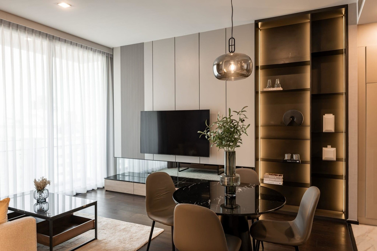 For RentCondoSukhumvit, Asoke, Thonglor : ✨ GT15831 | Luxury condo at Laviq Sukhumvit 57, convenient travel, close to BTS, shuttle available, beautifully decorated room, fully furnished, ready to move in!!