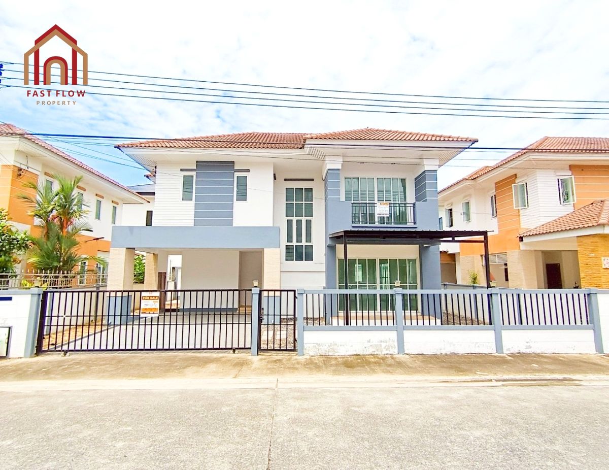 For SaleHousePathum Thani,Rangsit, Thammasat : Single house for sale, Phumisiri Rangsit, Khlong 7, cheapest in the project, Khlong Luang, Pathum Thani, house at the beginning of the alley, newly decorated SU