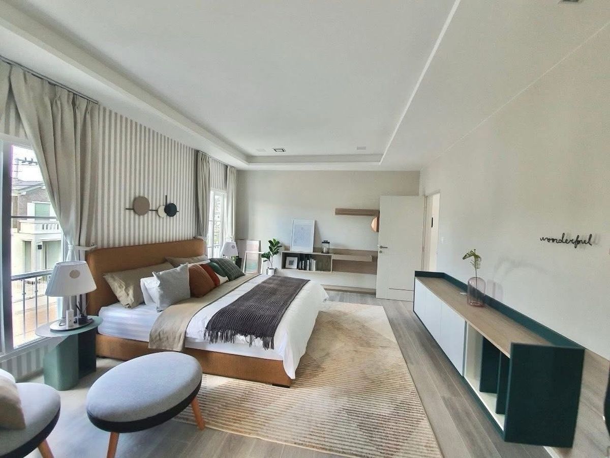 For RentHouseBangna, Bearing, Lasalle : 💥ForRent💥 Anya Bangna-Ramkhamhaeng 2 🏡 Near Mega Bangna‼️Private Garden 🌳 Ready to move in ‼️  Fully Furnished ✨