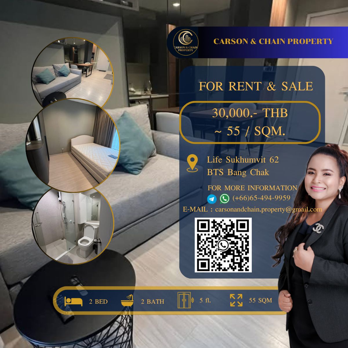 ให้เช่าคอนโดอ่อนนุช อุดมสุข : Life Sukhumvit 62