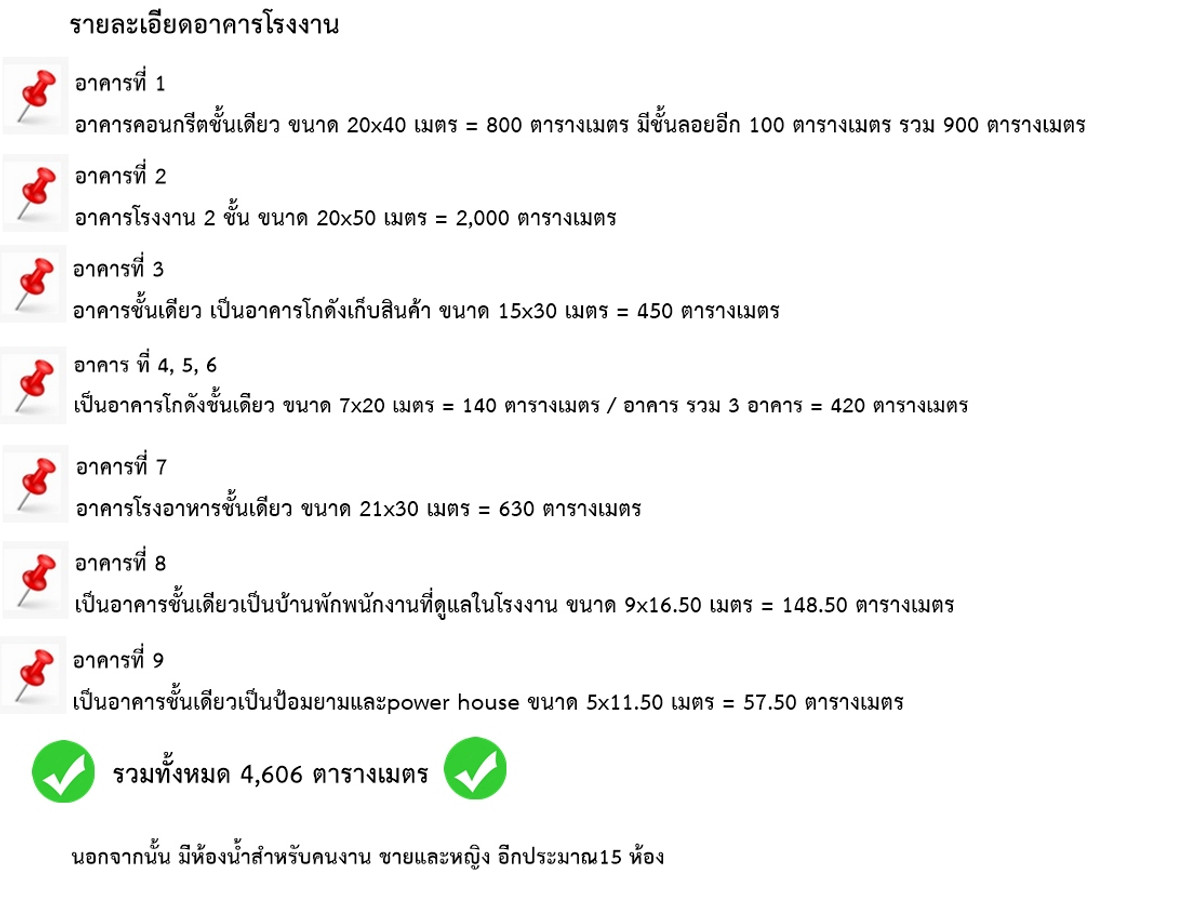 FactoryPrachin Buri : Call : 096-995-9516 Sell/Rent Warehouse and factory with land area of ​​22 rai, Road 304, Tha Tum, Si Maha Phot, Prachin Buri, Opposite Chularat 304 Inter Hospital