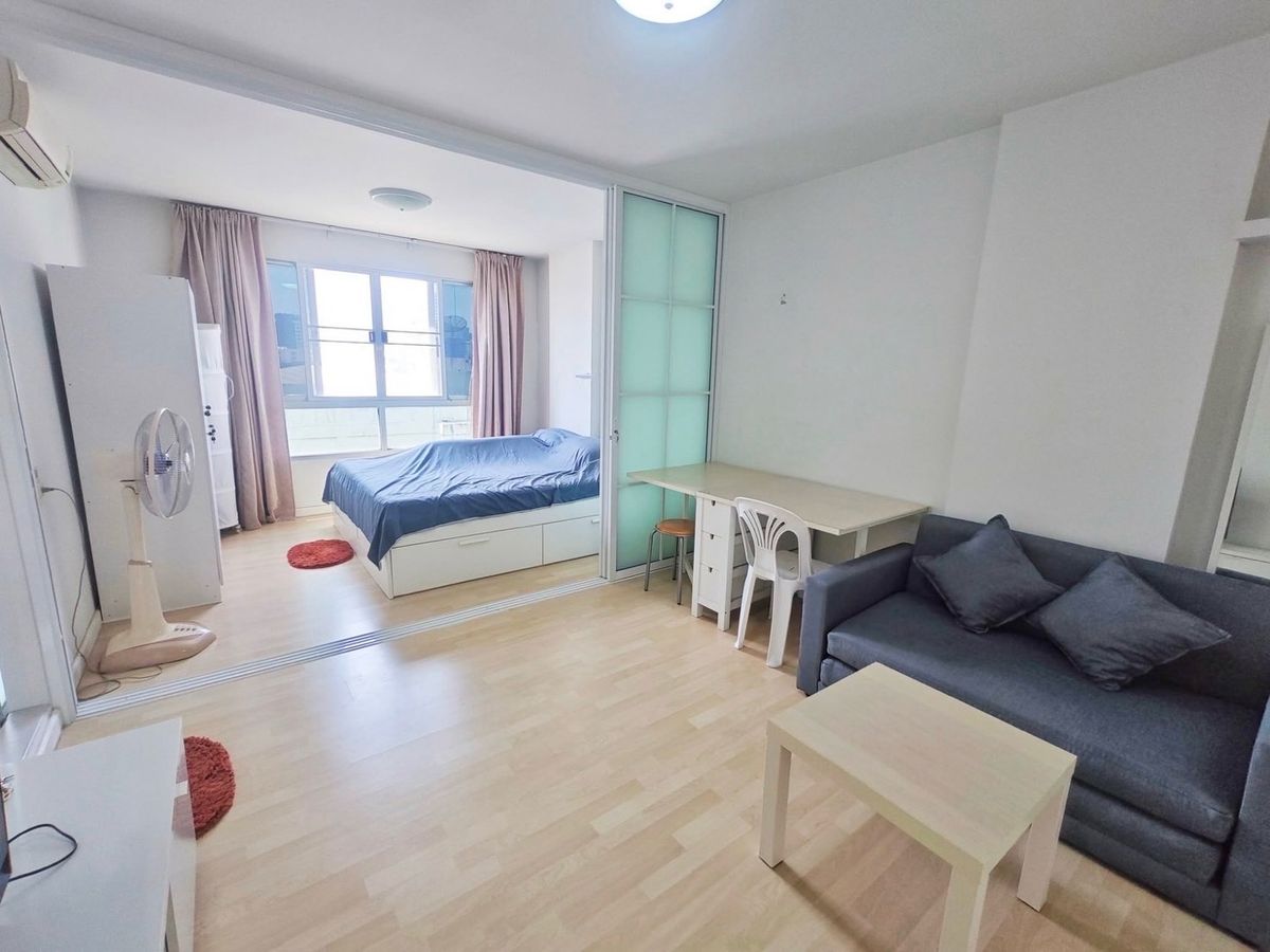 For RentCondoSeri Thai, Ramkhamhaeng Nida : Rental DD Condo Ramkhamhaeng 64 Size 30 sqm. Rent 8000 ฿. Fully ready.