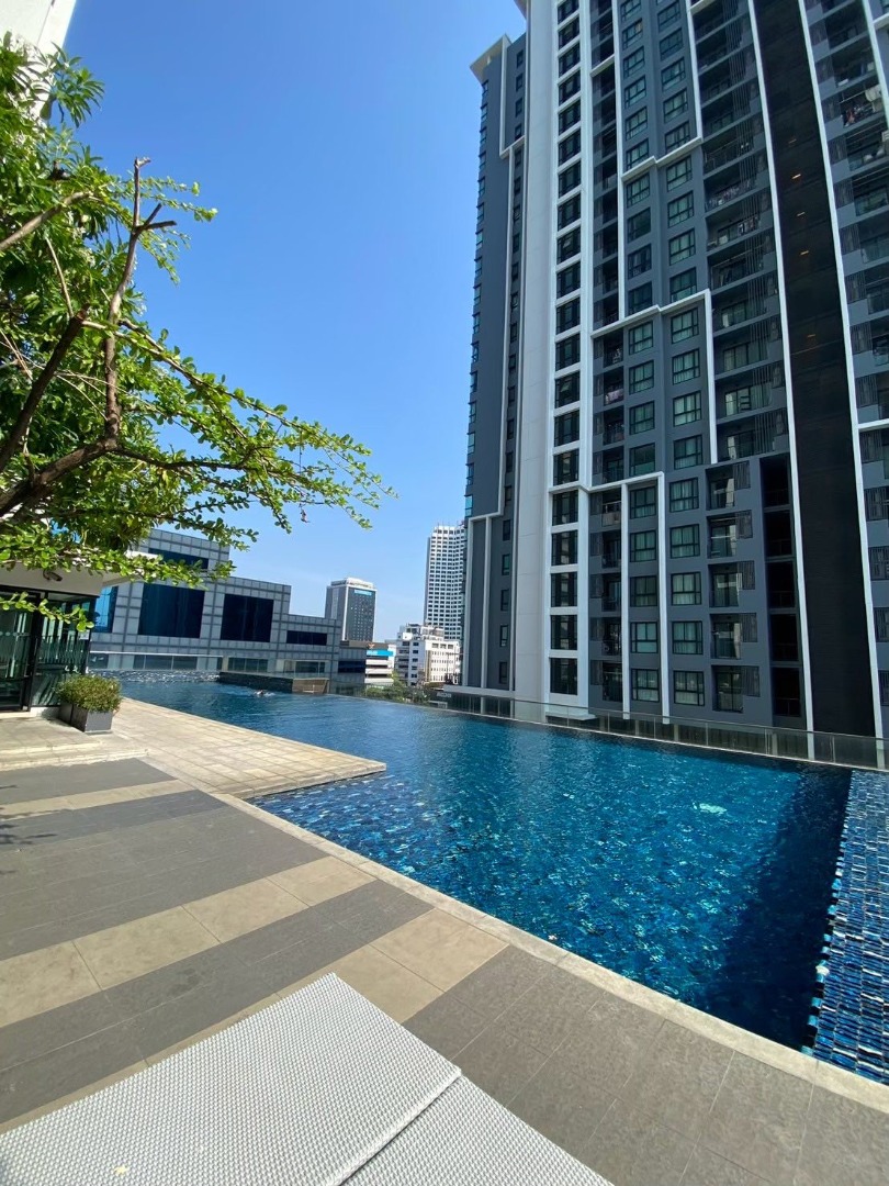 For RentCondoRatchadapisek, Huaikwang, Suttisan : 🔥For urgent rent🔥Quinn Condominium Ratchada 17 near MRT Sutthisan, fully furnished, ready to move in