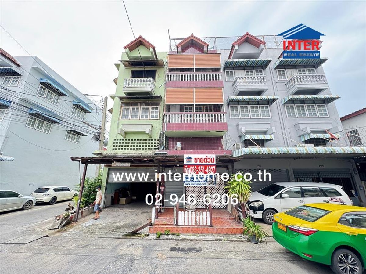 ขายอาคารพาณิชย์วิภาวดี ดอนเมือง หลักสี่ : อาคารพาณิชย์ 4 ชั้น 17 ตร.ว. หมู่บ้านสี่ชัยวิลล่า ซอยโกสุมรวมใจ38 ถนนวิภาวดีรังสิต ถนนประชาอุทิศ เขตดอนเมือง กรุงเทพมหานคร