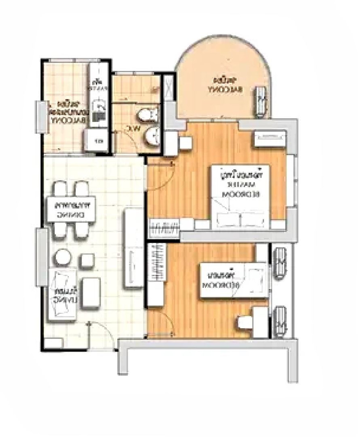 For RentCondoRama9, Petchburi, RCA : 9108♛ 2 bedrooms for rent ♙ Supalai Park Asoke-Ratchada ♜MRT Rama 9∞099-5919653,065-9423251