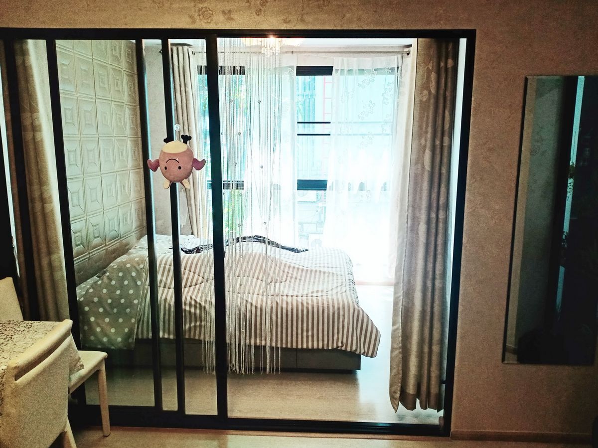 For RentCondoBangna, Bearing, Lasalle : ✨ There is a washing machine, The Excel Groove, Lasal 52, 1 bedrooms, 27 sqm. Building E, 2nd floor, only 7000 baht 🏡💖