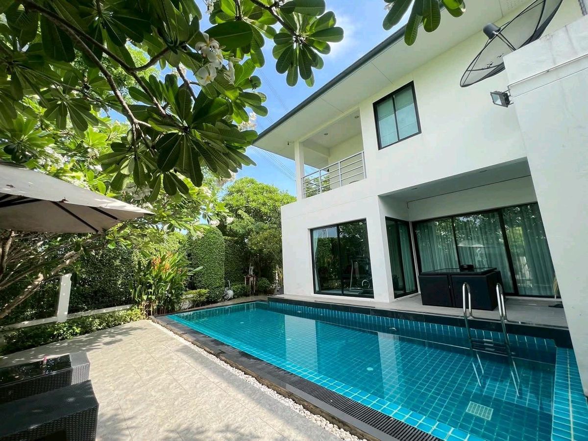 ให้เช่าบ้านบางนา แบริ่ง ลาซาล : 🔥🔥🔥Blue lagoon 2 （บ้าน pool villa ）🔥🔥🔥