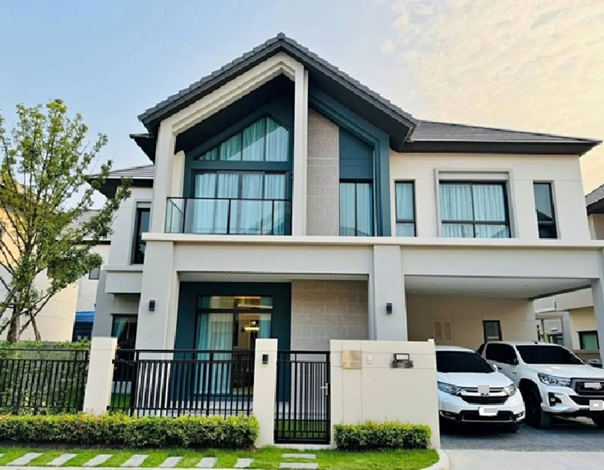 For RentHouseNawamin, Ramindra : For Rent for rent, 2 -story houses behind the corner / Saran Siri Ram Inthra 2 Project / Panya Intra Road / Beautiful House / Air in every room / Furniture / Housing does not allow pets