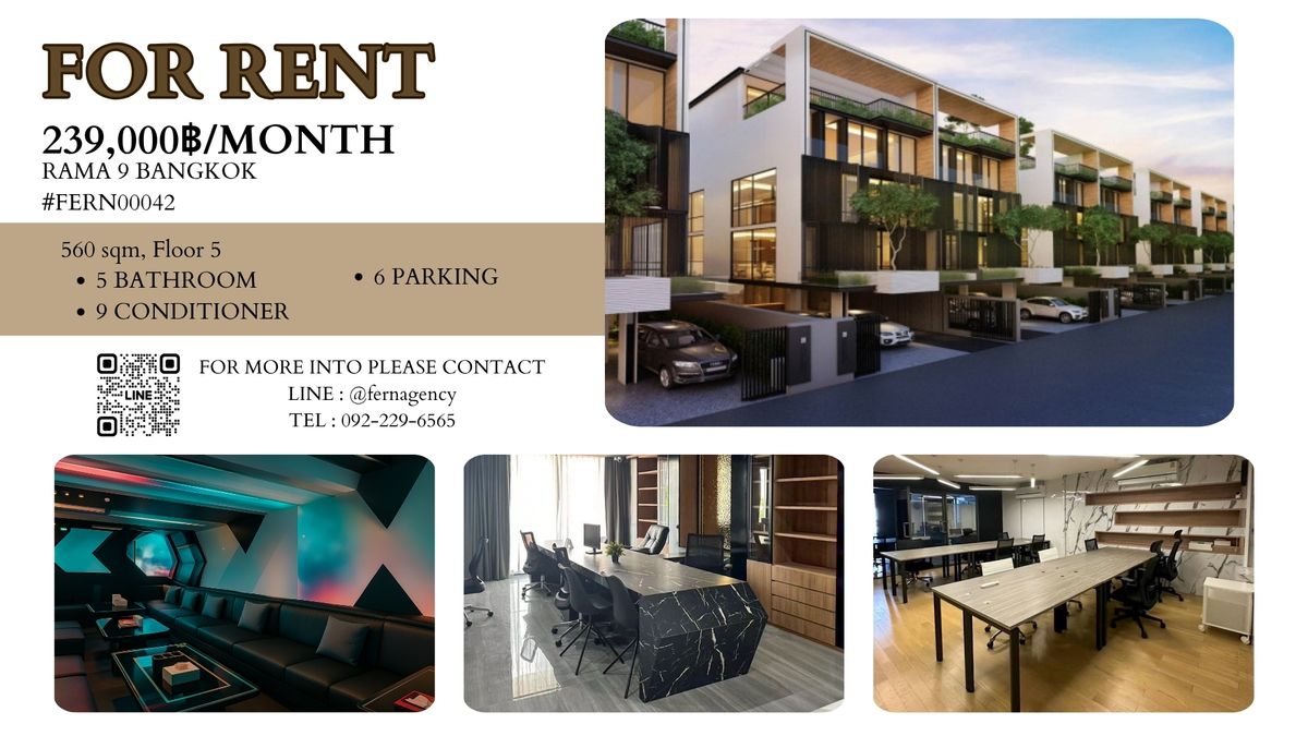 For RentHome OfficeRama9, Petchburi, RCA : 🔥 Rent The Element Rama9, a premium home office With complete furniture!