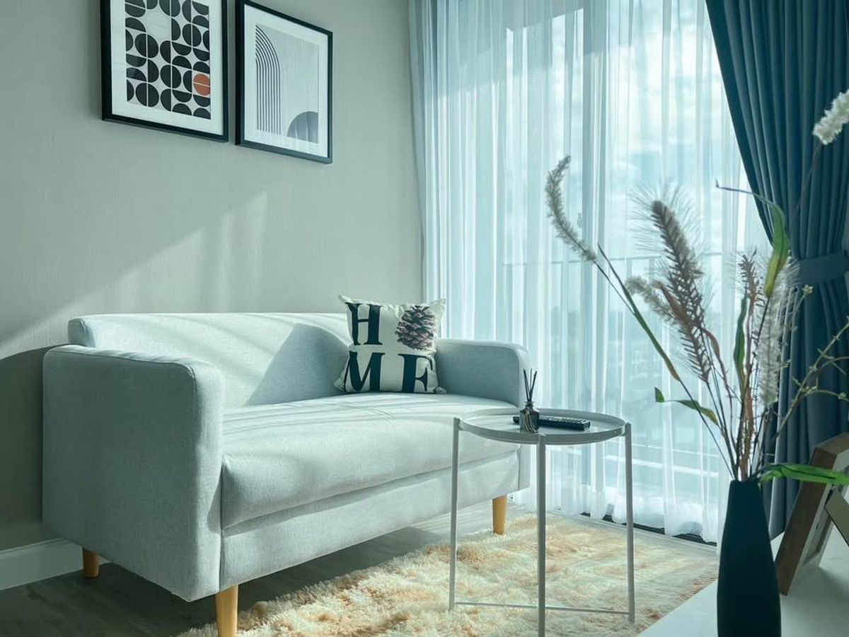 For RentCondoNonthaburi, Bang Yai, Bangbuathong : Condo, 8th floor, with beautiful decorative furniture for rent in Rattanathibet-Nonthaburi, near MRT, Phra Nang Klao Bridge, only 2.2 km.