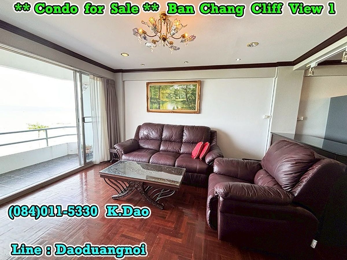 For SaleCondoRayong : Ban Chang Cliff View 1 *** Condo for Sale *** Ban Chang +++ Sea View +++