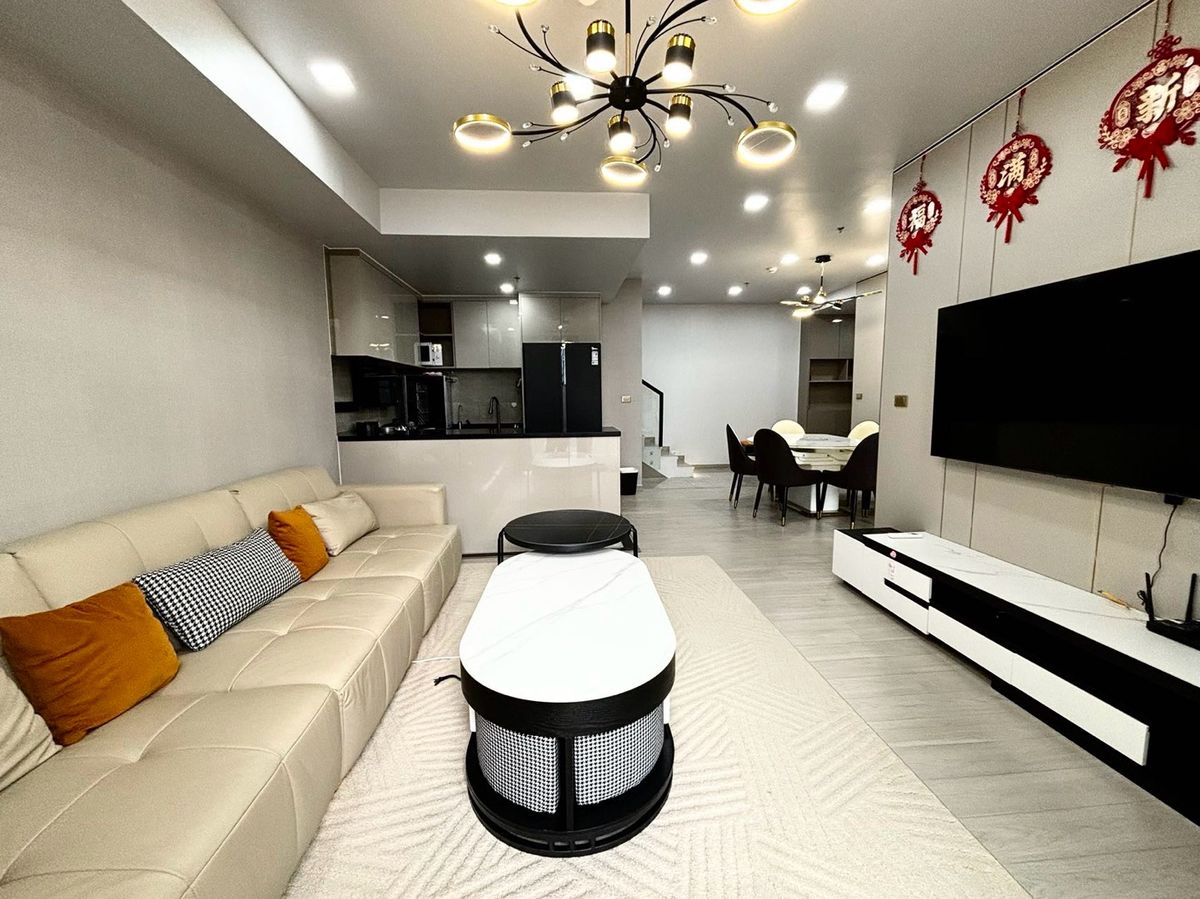 ให้เช่าคอนโดพระราม 9 เพชรบุรีตัดใหม่ RCA : One9Five 3 ห้องนอนให้เช่า三卧出租