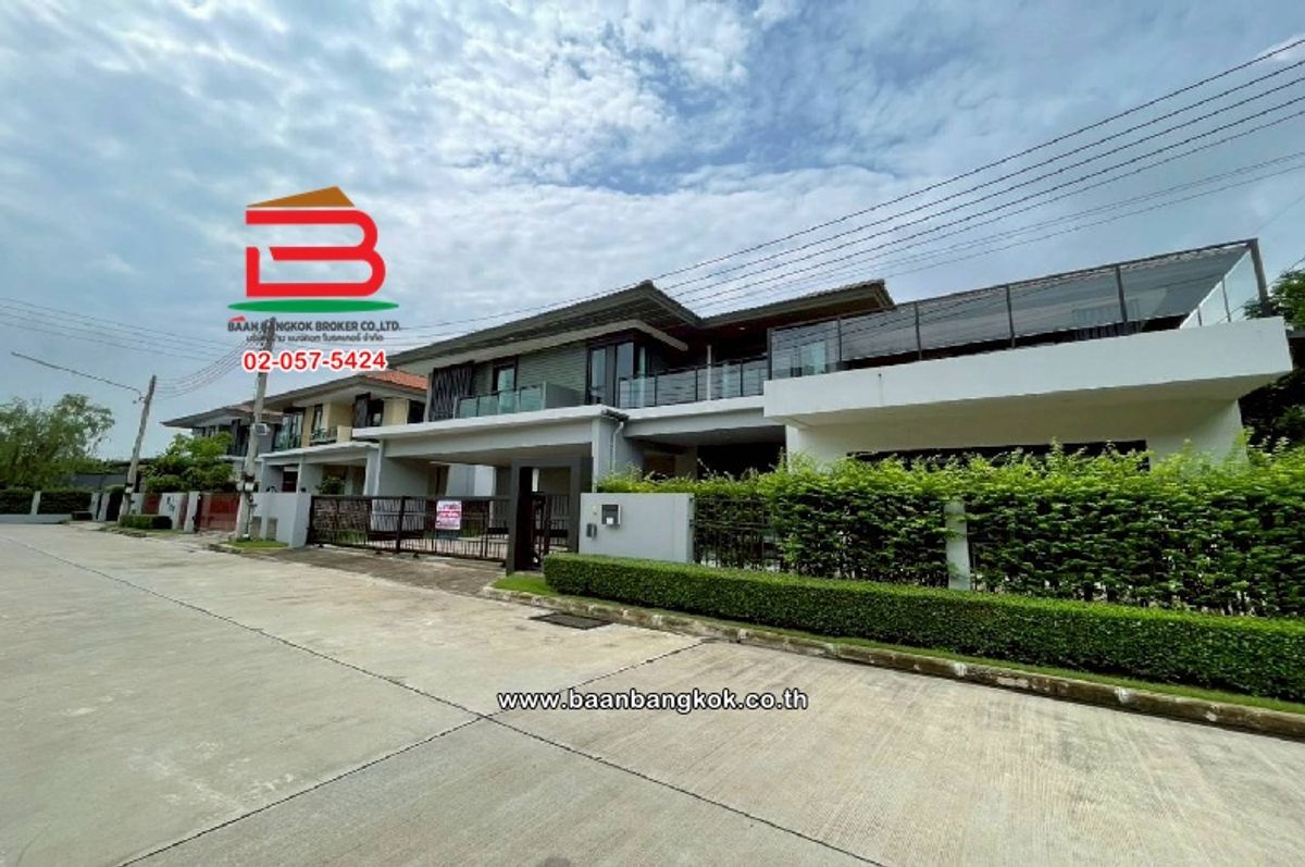 ขายบ้านปทุมธานี รังสิต ธรรมศาสตร์ : บ้านเดี่ยว 2 ชั้น หลังมุม หมู่บ้าน เศรษฐสิริ วงแหวน-ลำลูกกา เนื้อที่ 91.9 ตรว. ถ.ลำลูกกา ต.บึงคำพร้อย อ.ลำลูกกา จ.ปทุมธานี
