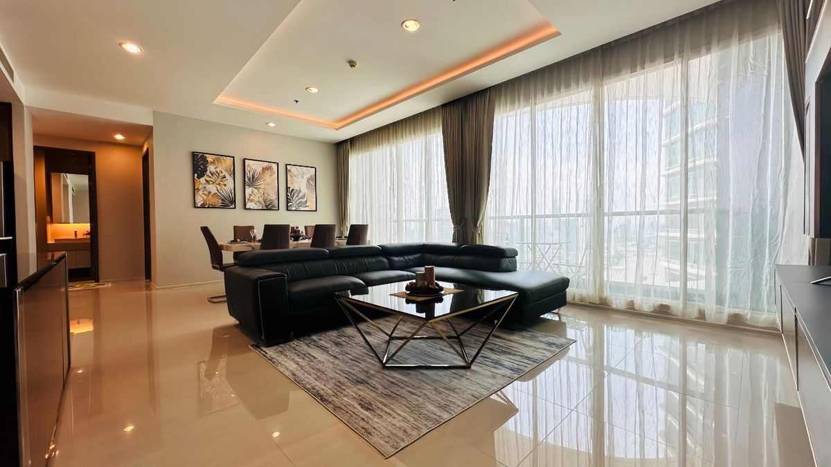 ให้เช่าคอนโดสาทร นราธิวาส : FOR RENT MEMAM RESIDENCES, 3 BED 4 BATH, 160 SQM., 28 FLOOR, PRICE 120,000 BAHT