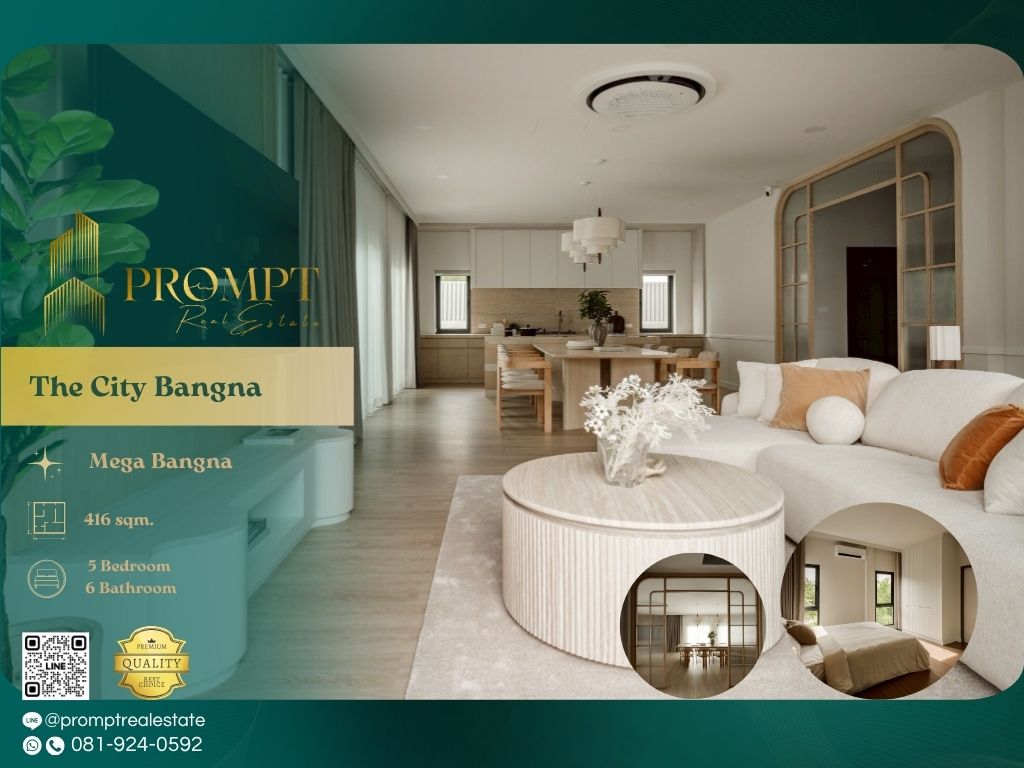 For RentHouseBangna, Bearing, Lasalle : ST13498 - The City Bangna (New Project)  :  เดอะ ซิตี้ บางนา (โครงการใหม่) - Mega Bangna, International School (SISB / TCIS / Concordian), Suvarnabhumi Airport