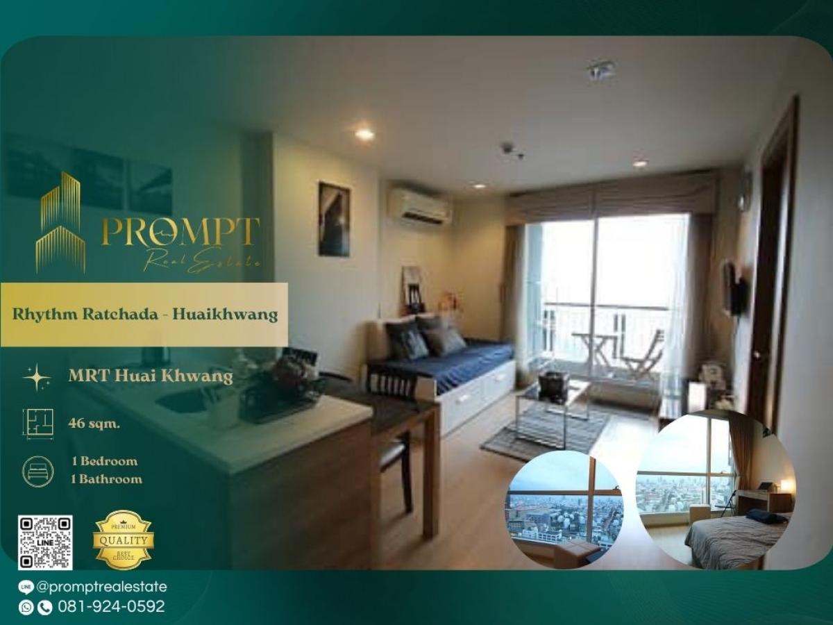 For RentCondoRatchadapisek, Huaikwang, Suttisan : QR04073 - Rhythm Ratchada - Huaikhwang  :  ริทึ่ม รัชดา - ห้วยขวาง - MRT Huai Khwang / 
Central Rama 9 / Fortune Town