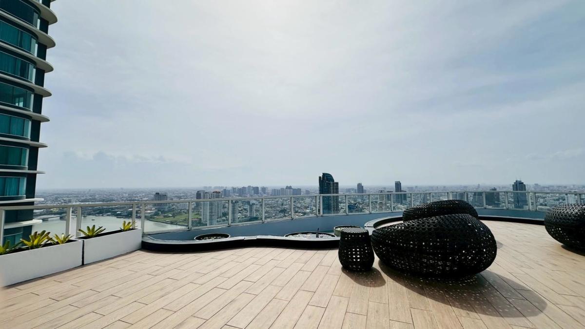 For RentCondoSathorn, Narathiwat : 🔥For urgent rent🔥Menam Residences, approximately 300 meters from Asiatique, near CBD areas such as Sathorn, only 3 kilometers, ready to move in immediately.