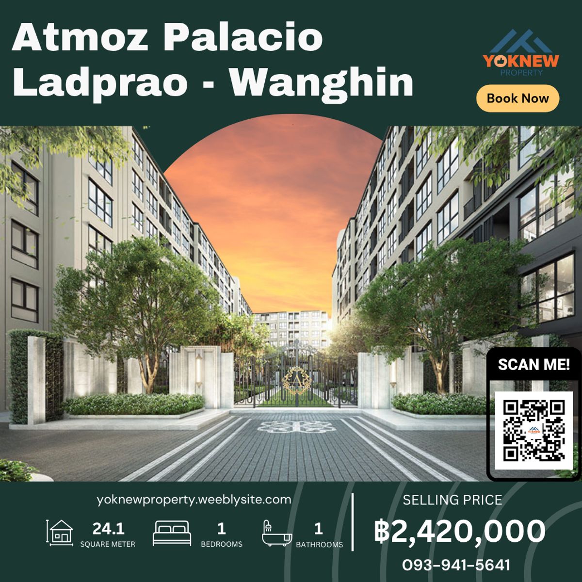 ขายคอนโดเกษตรศาสตร์ รัชโยธิน : ขายคอนโด Atmoz Palacio ลาดพร้าว–วังหิน แต่งครบ ใกล้รถไฟฟ้า 